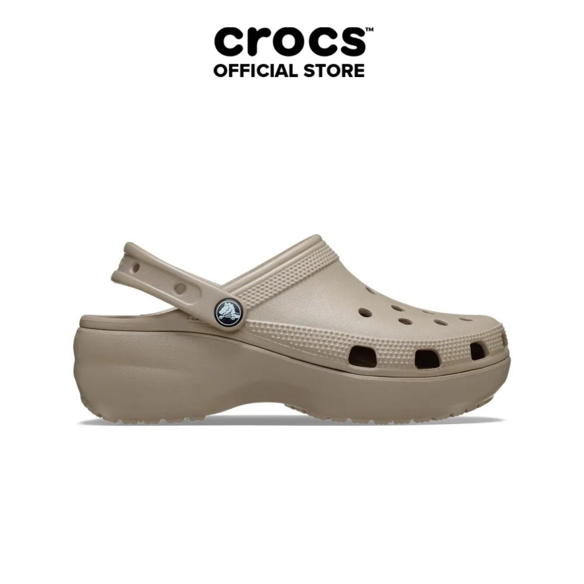 Giày Clog Nữ Crocs Classic Platform - Taupe - 206750-214