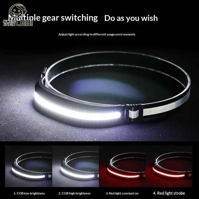 Đèn pha chạy có thể sạc qua USB lebi với COB LED, nhiều chế độ chiếu sáng cho các hoạt động cắm trại ngoài trời, đi bộ đường dài, đi xe ban đêm và tìm kiếm