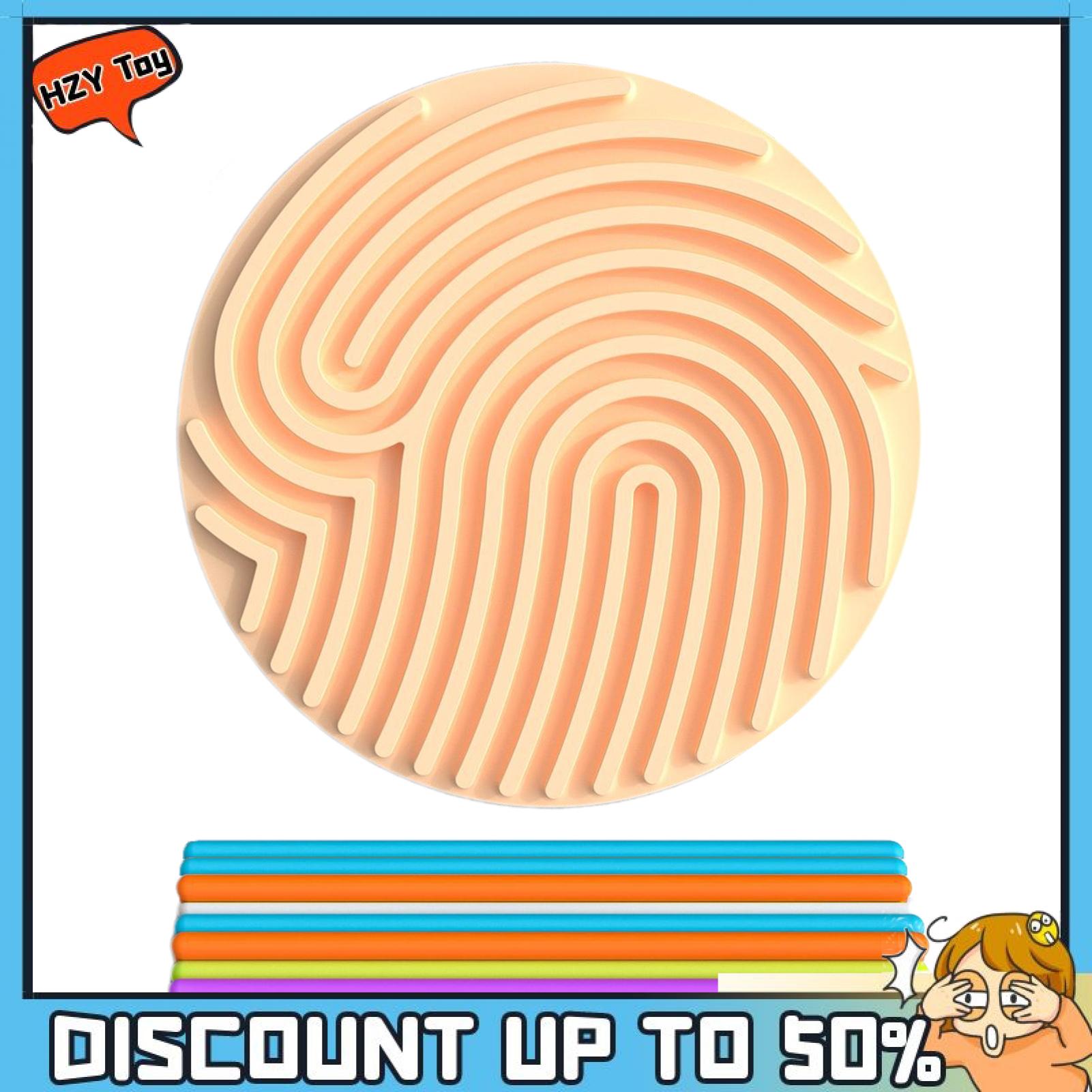 Kids Sensory Activity Board Silicone Sensory Activity Board Round Sensory Activity Board Fidget Toy for Stress Relief and Fine Motor Skills Development Portable Educational Busy Board for Kids