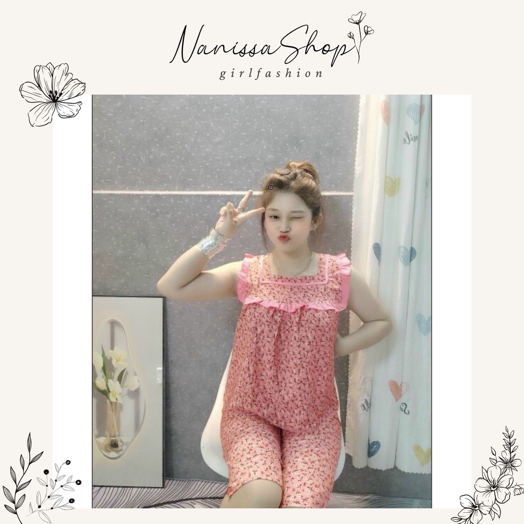 Set đồ bộ lửng lụa bông màu mềm mát dễ thương- 3 size đa dạng màu sắc - 020 nanisa
