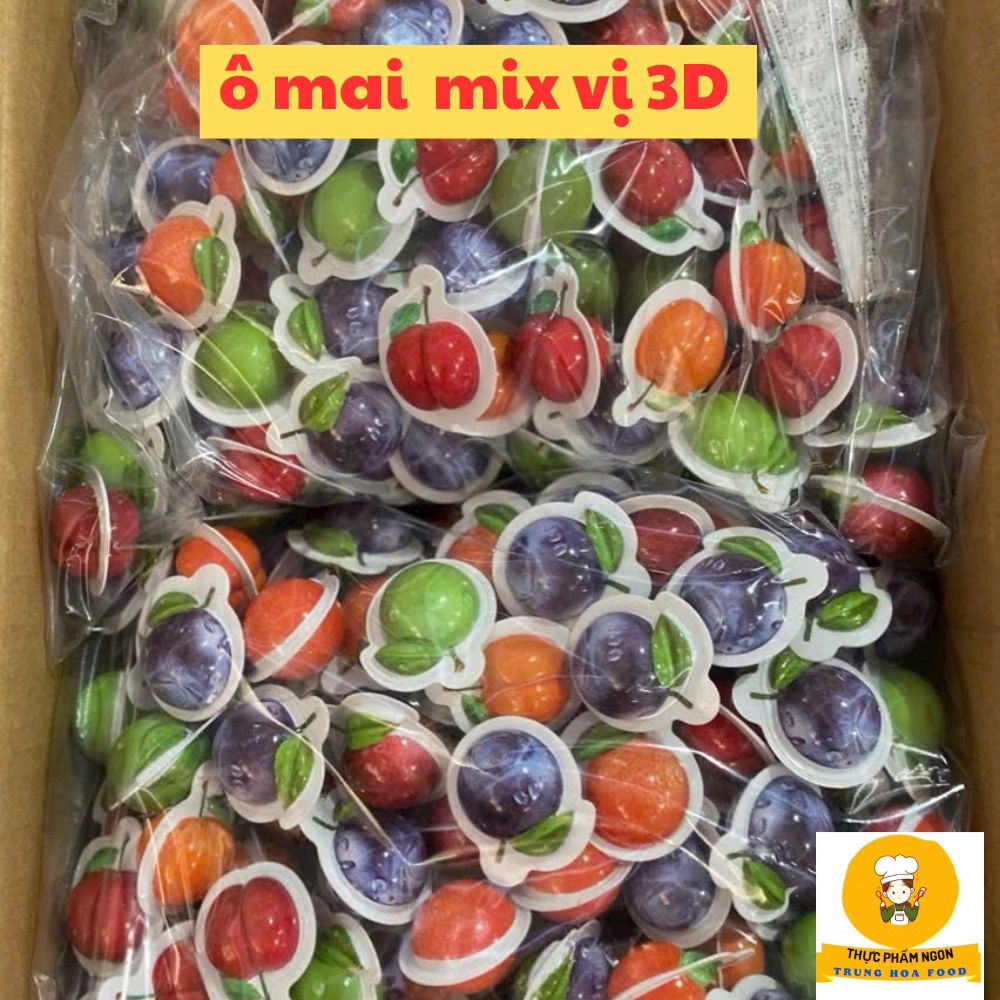 Gói 500g Ô mai 3D mix vị hoa quả siêu ngon chuẩn nội địa