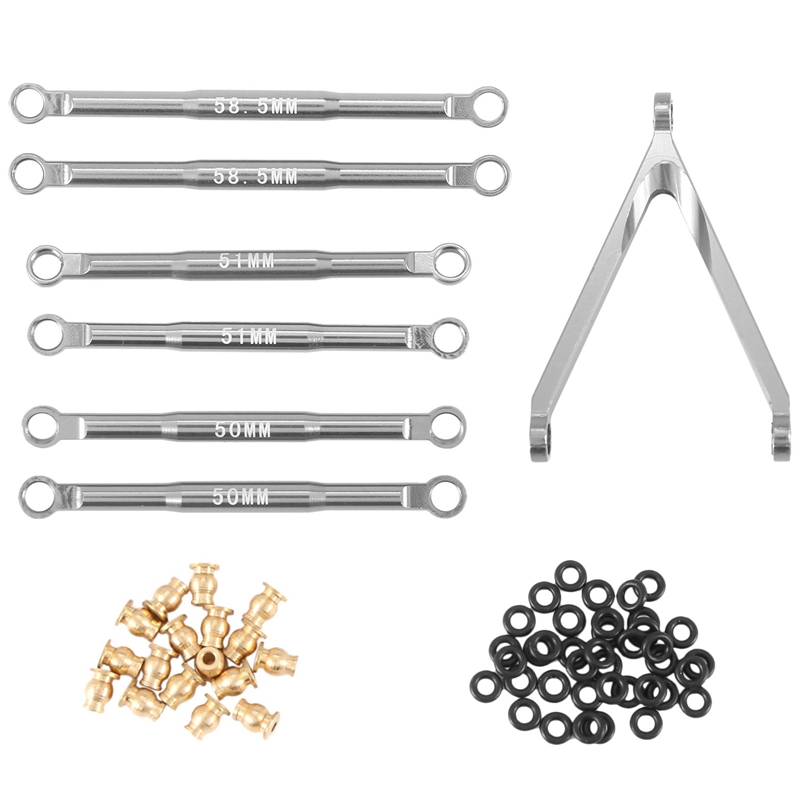 () Metal Link Linkage Pull Rod Tie Rod Set for Axial SCX24 C10 AXI00001 AXI00002 1/24 RC Crawler Car Upgrade Parts