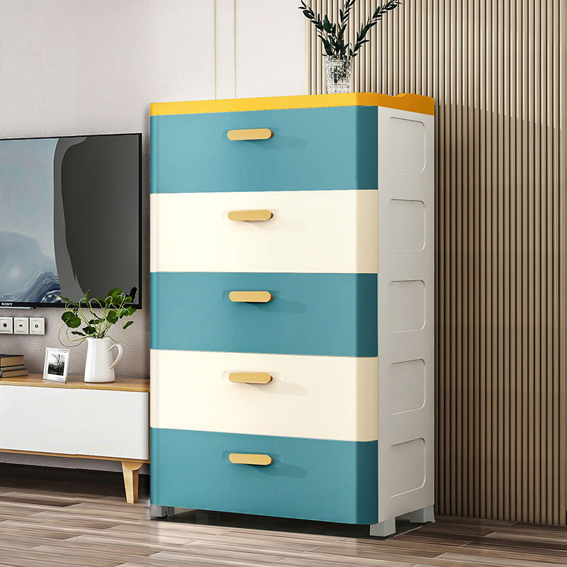 Tủ quần áo nhựa cho bé có bánh xe dày, gia cố, công suất lớn 70110 cm