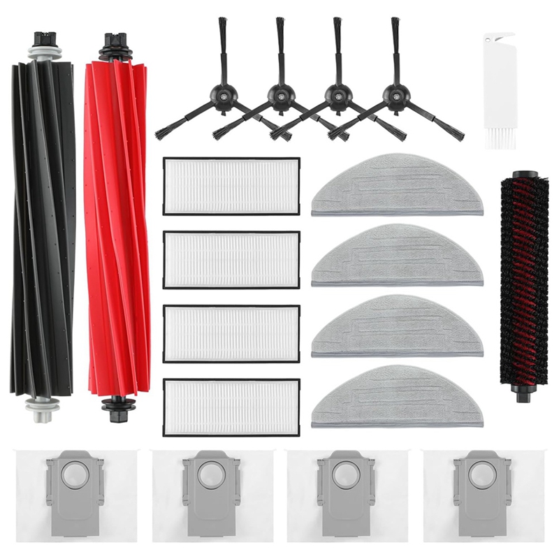 ( TYDA ) For S8 Pro Ultra Robot Vacuum Cleaner Main Side Brush Hepa Filter Mop Cloth Dust Bags Accessories Kit