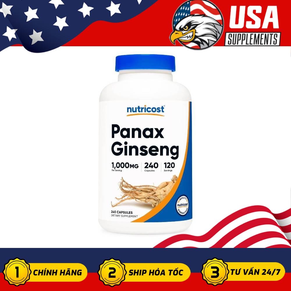 Cải Thiện Trí Nhớ Và Sự Tập Trung Với Nutricost Panax Ginseng 1000mg