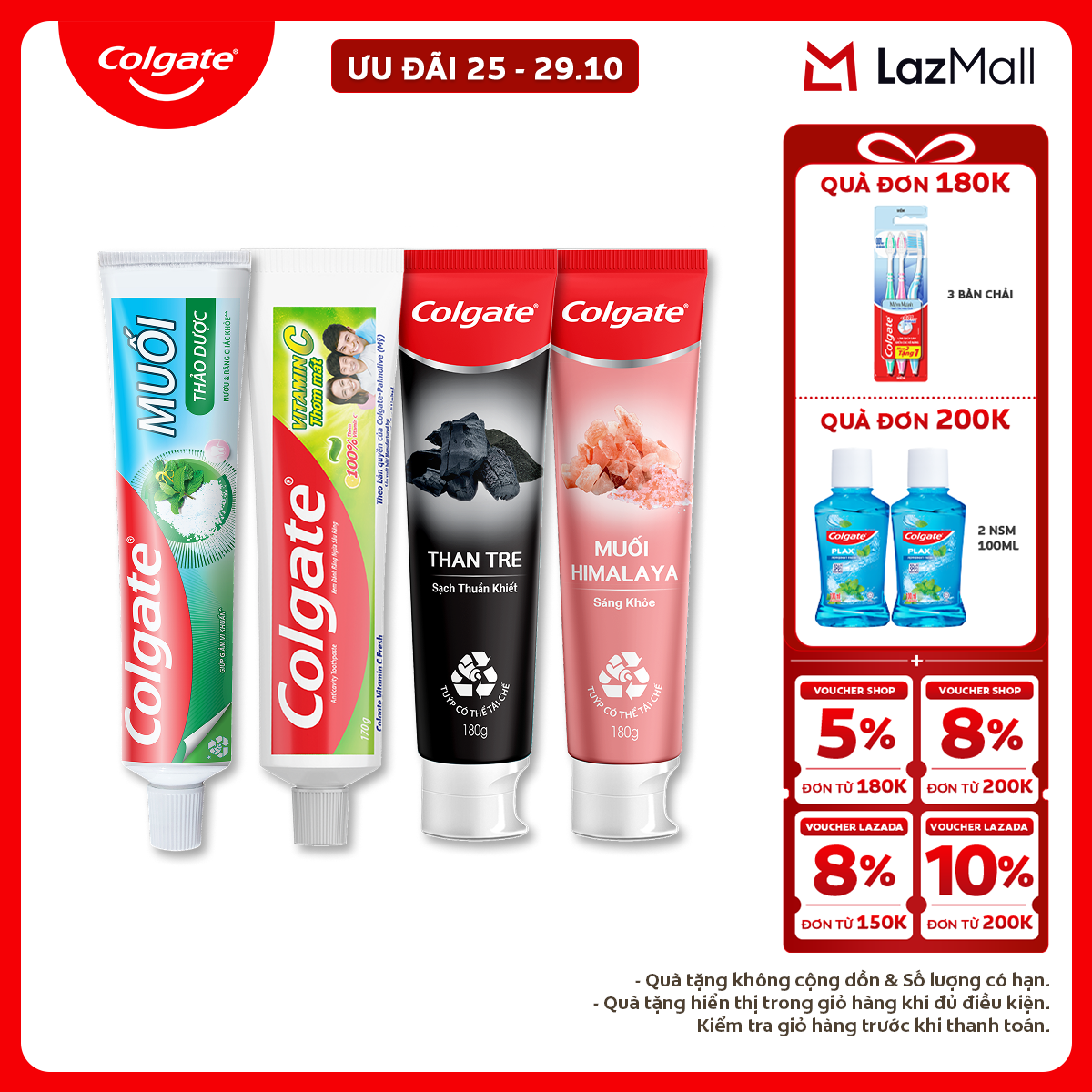 Bộ sưu tập các vị kem đánh răng Colgate từ thiên nhiên