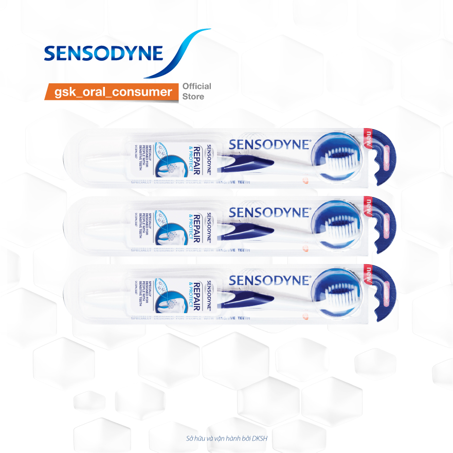 Bộ 3 Bàn chải đánh răng Sensodyne Repair & Protect Extra Soft