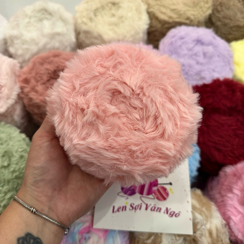 Len lông thỏ 100g siêu mềm mịn đan móc thú bông - Tada craft