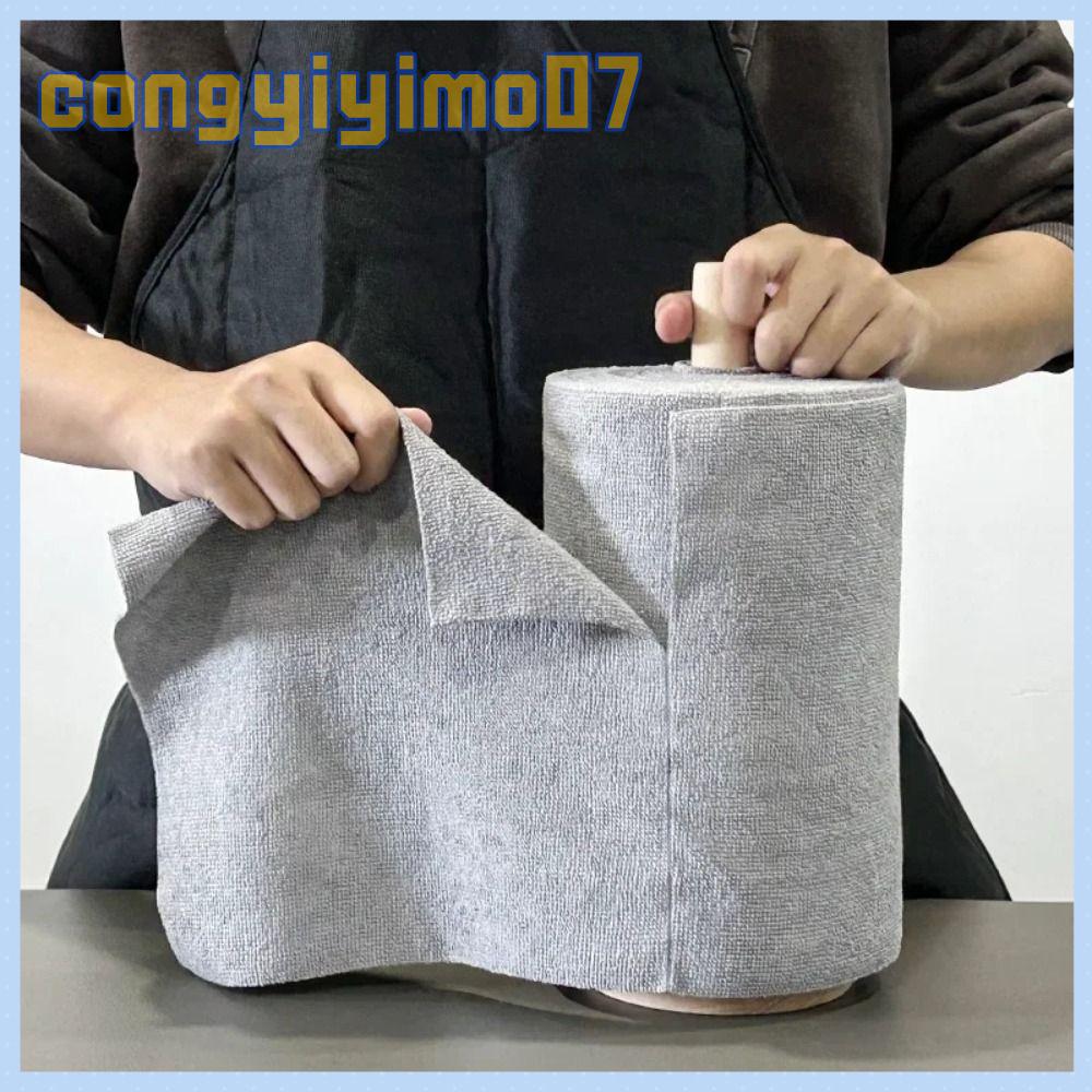 CONGYIYIMO07 20PCS/Roll Tái sử dụng Khăn vi sợi Thay thế Thấm hút Khăn lau bát đĩa nhà bếp  Nhà bếp gia đình Giẻ lau đĩa dầu chống dính