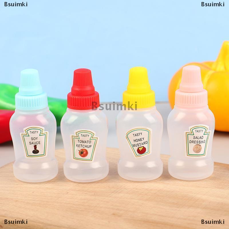[COD] Bsuimki 1 4pcs mini dễ thương cà chua Ketchup chai nhỏ xách tay nước sốt container Salad Dressing container đựng thức ăn đựng thức ăn cho Bento hộp