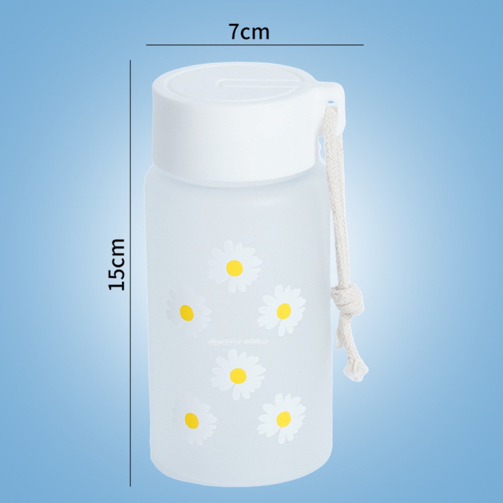 LALAIKE 500ml Chai nước Chú gấu nhỏ Hoa Cúc Cốc uống nước Dễ thương Trong suốt Cốc trà thể thao Học sinh nam nữ - 3