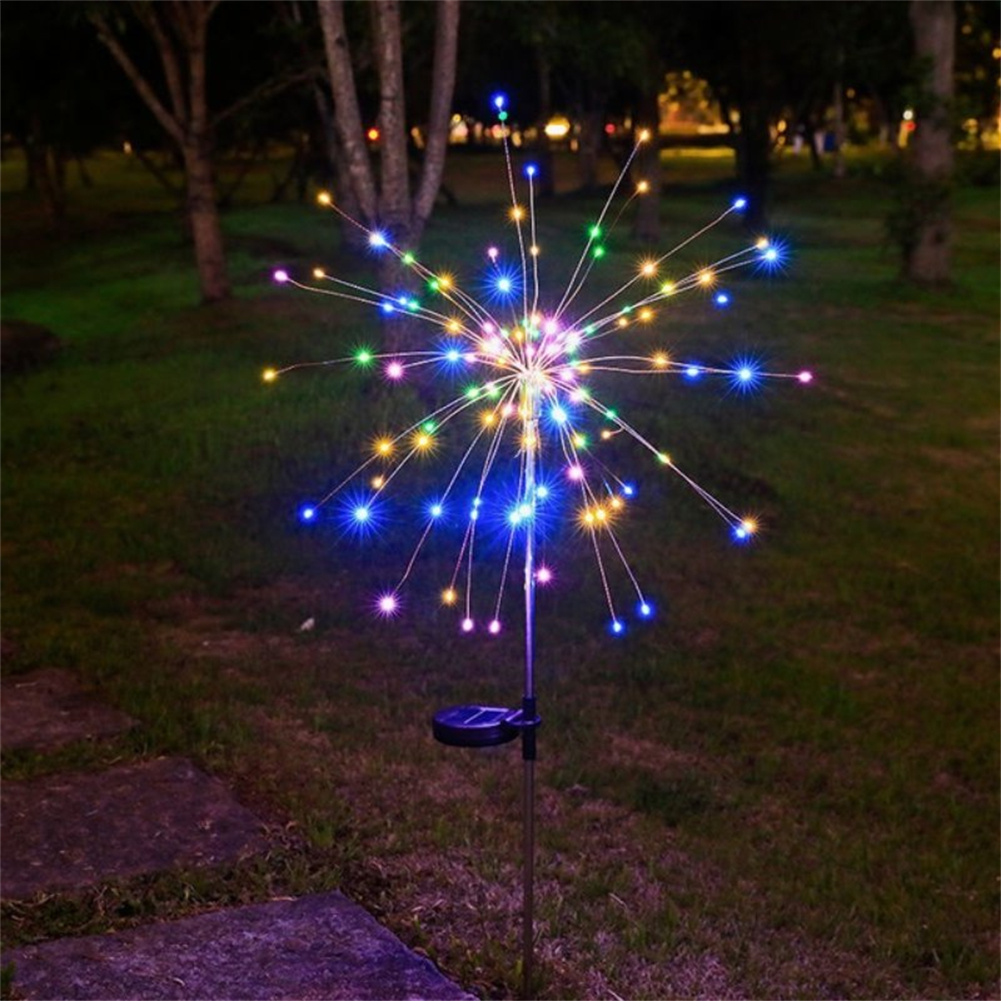 Kangle【🎁50% off】ไฟ LED โคมไฟดอกไม้ไฟ โคมไฟพลังงานแสงอาทิตย์ โคมไฟลวดทองแดง สวนกลางแจ้งตกแต่งสตริงไฟสนามหญ้า