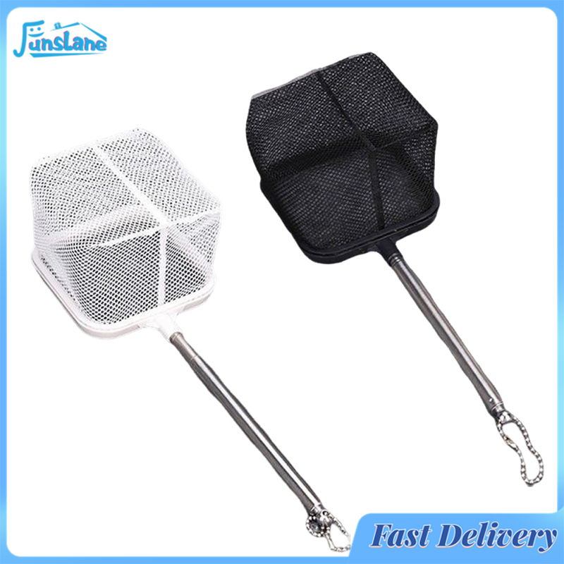 FunsLane Aquarium Square Fishing Net With Suction Cup Extendable 21-46cm Long Handle Fishing Gear For Catching Fish Shrimp ราคา 42 บาท*ส่งฟรี