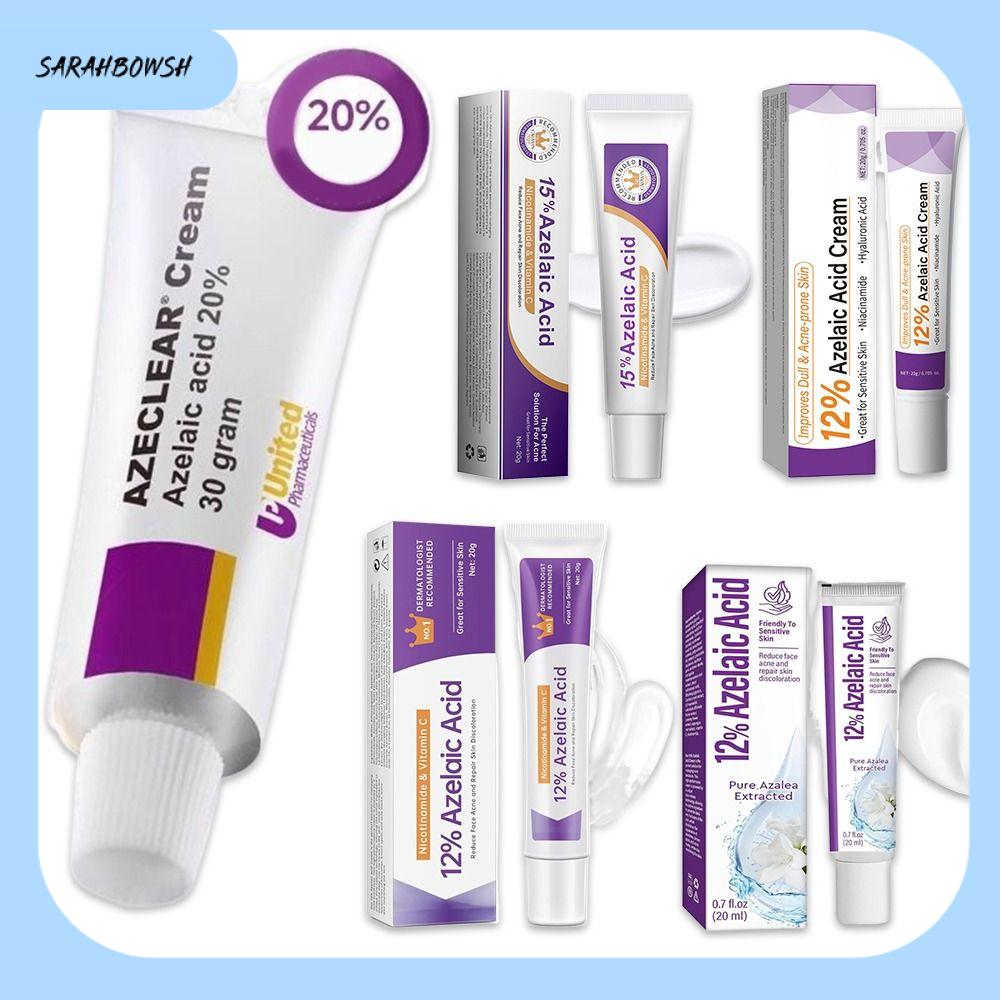 SARAHBOWSH Giảm mụn trứng cá và mụn nhọt Kem Axit Azelaic Nicotinamide Axit Azelaic 12% 15% 20% Kem Axit Azelaic 15% Máu đỏ trên Kem Axit Azelaic 20% cho việc chăm sóc da
