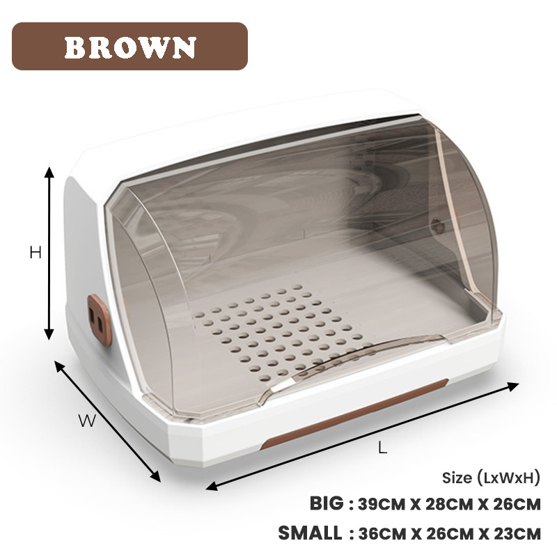 Cup Glass Drainer Storage Box Kitchen Dustproof Cover Baby Bottle Draining Tray Rack 杯架 Rak Cawan