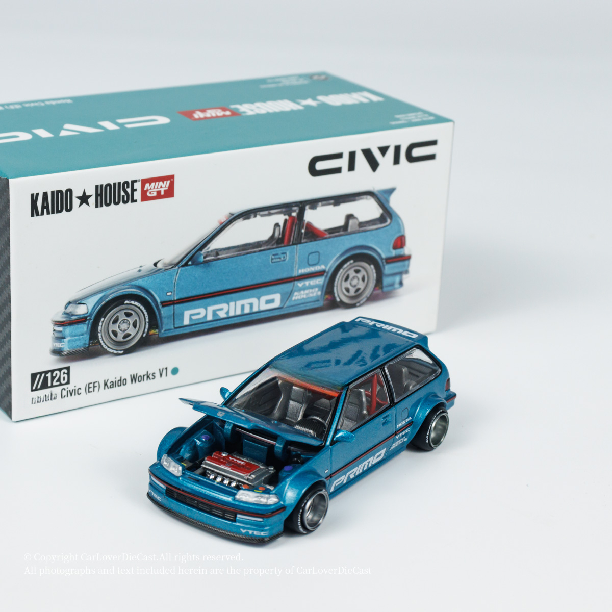 Kaido House x mini GT 1:64 Civic EF Kaido Works V1 mô hình đúc khuôn xe hơi