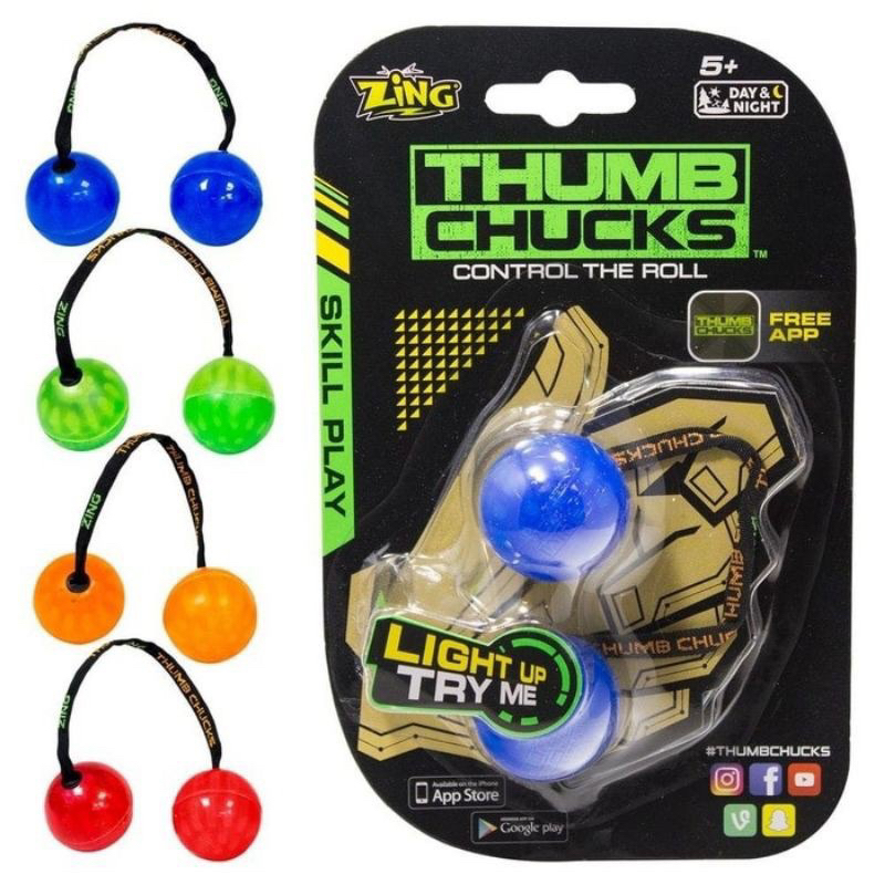 【humor】 Finger Yoyo Thumb Chucks Ball Lamp new fidget spinner LED On