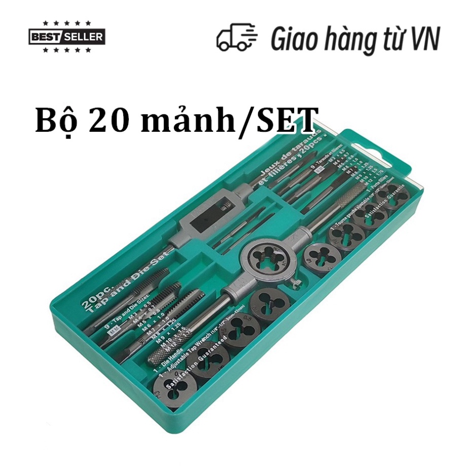 Bộ tay quay taro tạo ren trong và ngoài 20 chi tiết