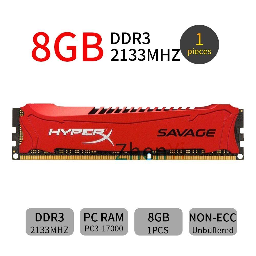 For Kingston HyperX SAVAGE 8GB DDR3 OC 2133MHz PC3-17000 Overclocking Desktop Memory