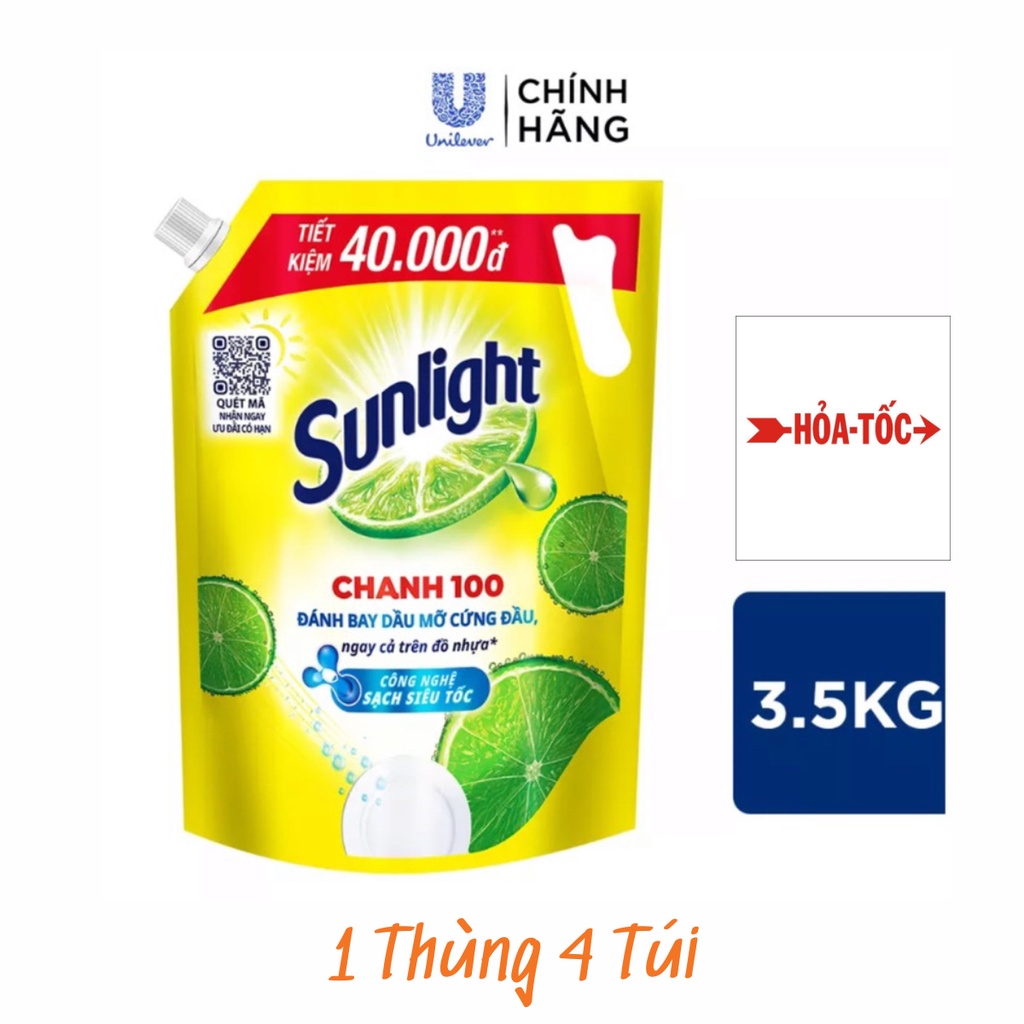 Nước Rửa Chén Sunlight Chanh 3.5kg