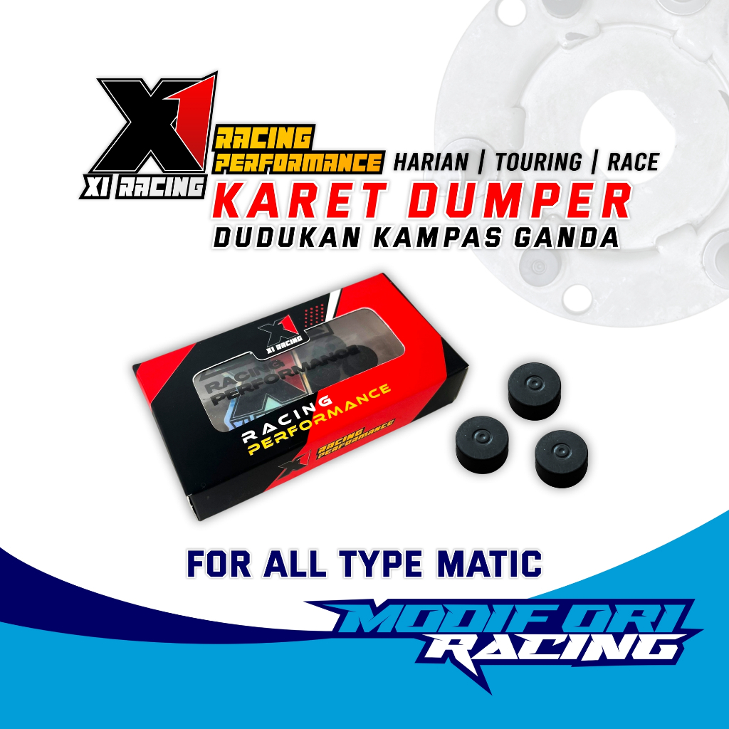KARET DAMPER PNP - KARET GANDA RACING - Rubber Clutch Damper - MOTOR NMAX VARIO PCX AEROX BEAT MIO Harga 23,650 rupiah*Gratis Ongkir
