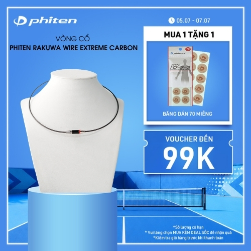 Vòng Cổ Phiten Rakuwa Necklace Wire Extreme Carbon