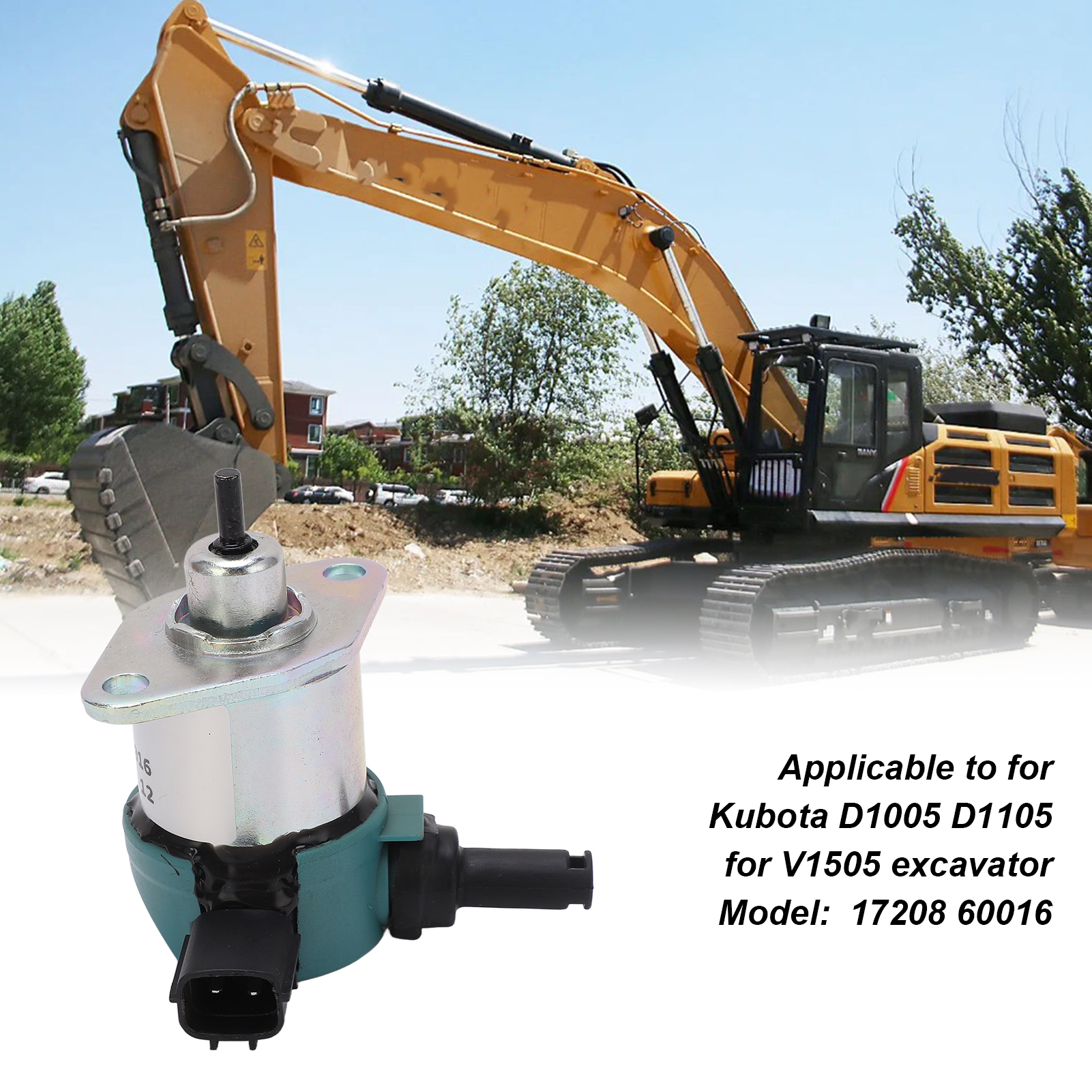 Garosa Van điện từ tắt máy Hilitand 17208 60016 Hợp kim nhôm Động cơ chính xác Dừng cho máy xúc Kubota D1005 D1105 V1505 Giá 641,000 Đồng*Miễn phí vận chuyển