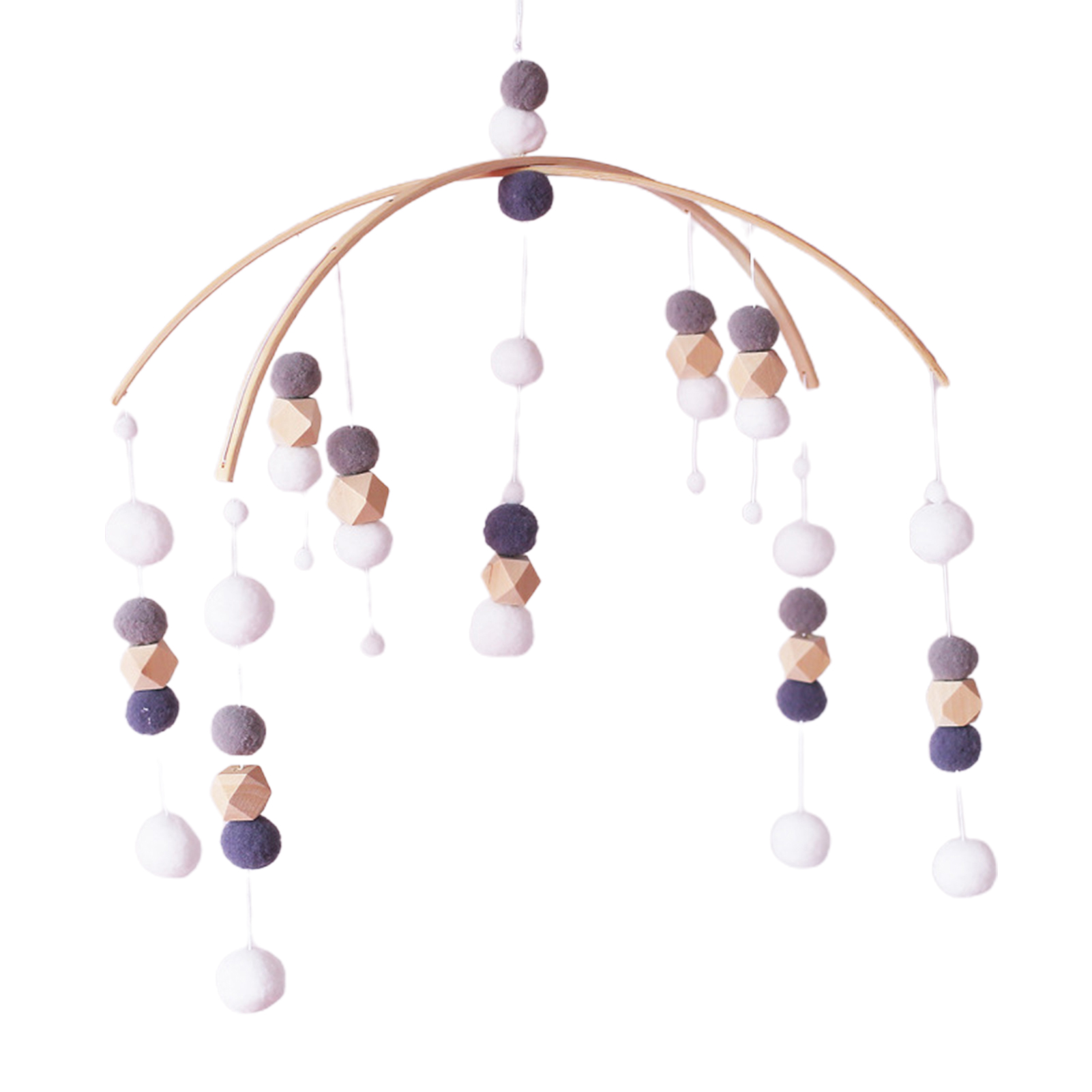 The Pisciculture Crib Hanging Toys Baby Nursery Decor Colorful Plush Ball Crib Wind Chime Fun Baby Bed Hanging Toy Room Decoration