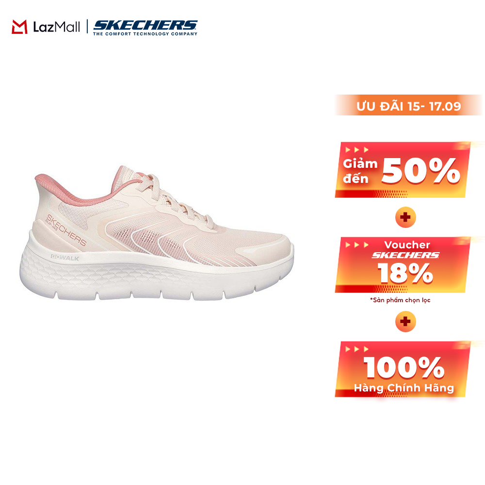 [Chỉ 15-17.09 Voucher Skechers 18% + Voucher Lazada 18%] Giày Thể Thao Nữ Skechers Slip-ins GOwalk Flex Farrah Đi Bộ - 125509-BGE Air-Cooled Memory Foam Online Sale