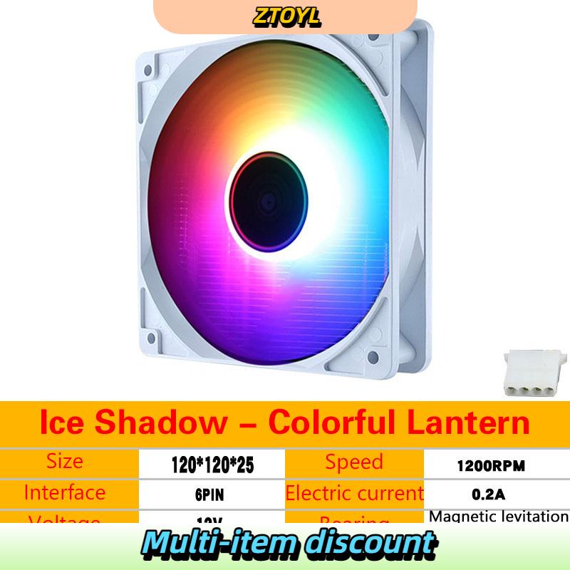 ZTOYL พัดลม CPU 4PIN PWM พัดลมแชสซีเงียบ120mm Infinite Mirror 5V เมนบอร์ด3PIN ซิงค์แสงเคสพัดลมระบายความร้อน ราคา 63 บาท*ส่งฟรี