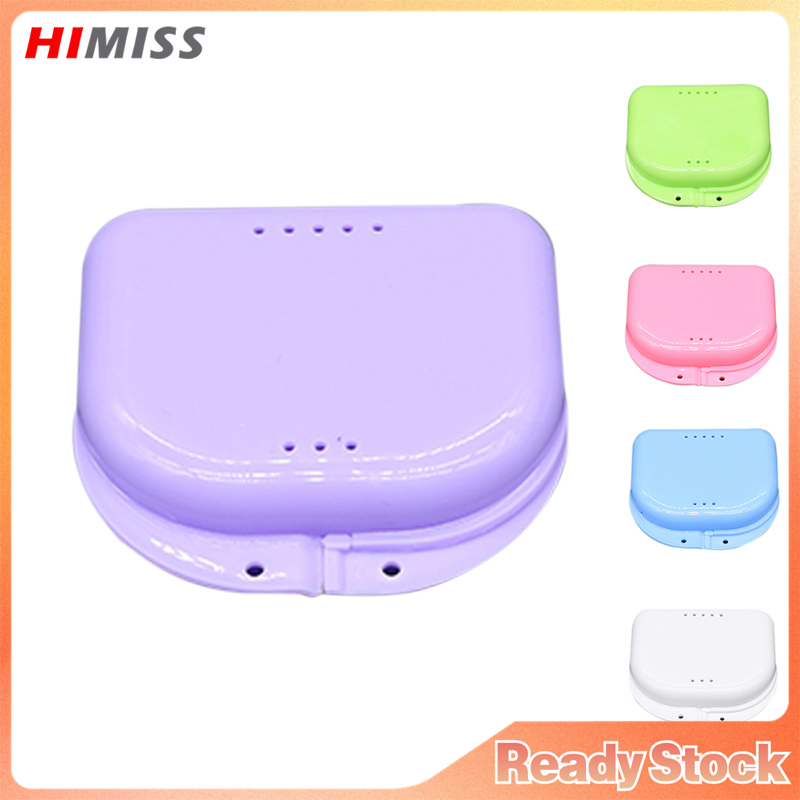 Storage Boxes With Vent Holes Mouth Guard Container Case Ventilated Hygienic For Carrying Dentures Aligners Braces ราคา 11 บาท*ส่งฟรี