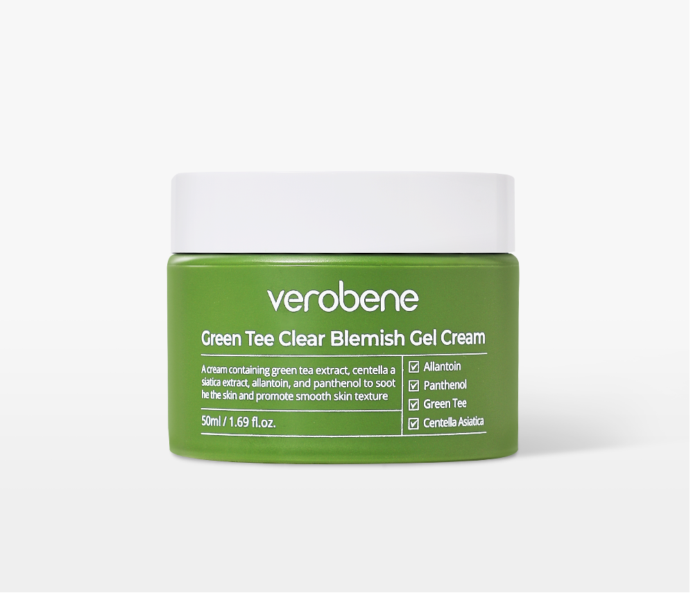 Kem dưỡng da Verobene Green Tea Clear Blemish Gel Cream 50ml kiểm soát dầu và giảm mụn