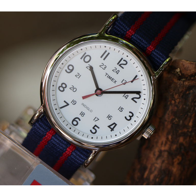 Đồng hồ unisex nam nữ timex weekender t2n747 mặt tròn dây vải