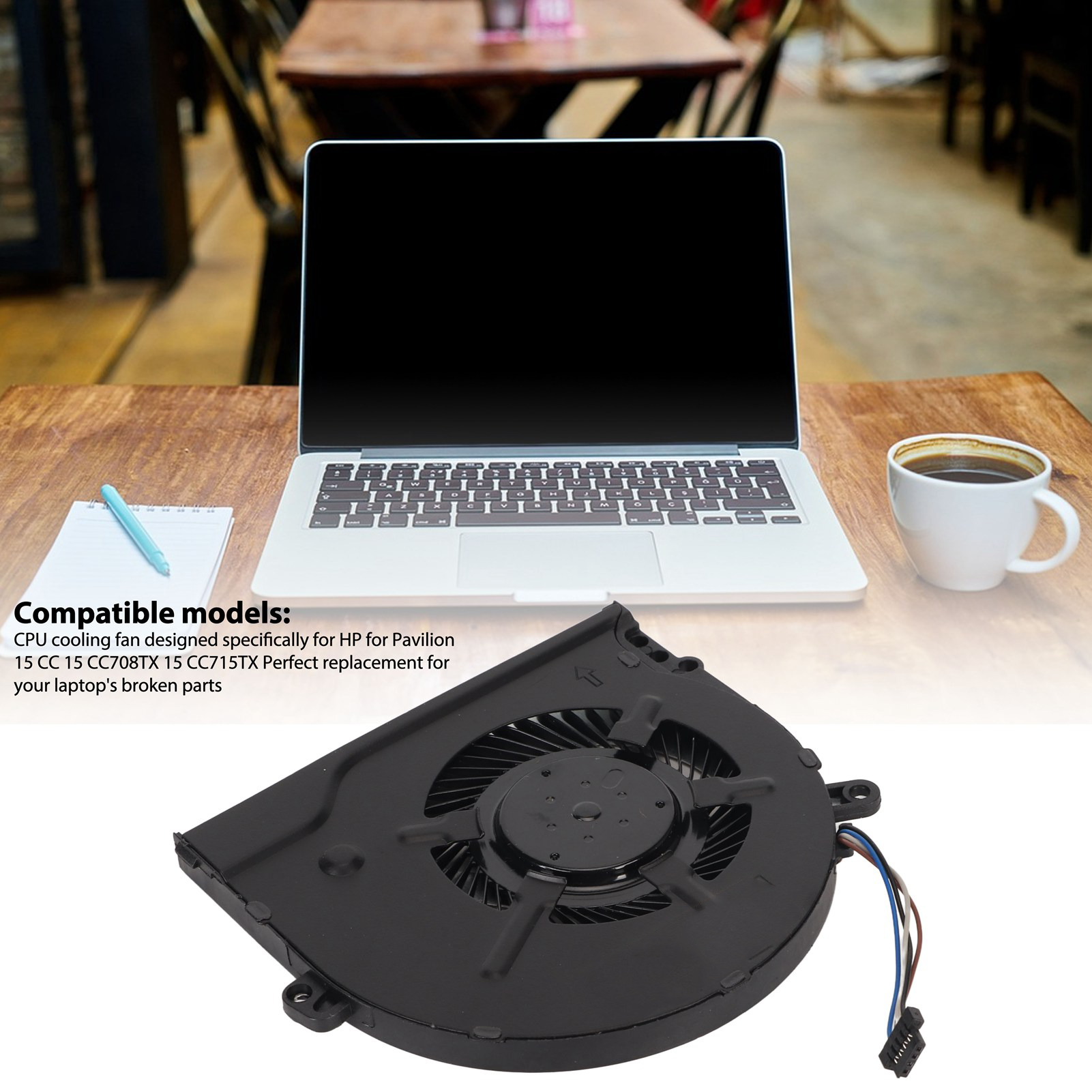 Garosa Quạt Tản Nhiệt Laptop Thay Thế Quạt Làm Mát CPU DC 5V 0.5A Nhẹ 4 Pin Cho 15 CC Cho 15 CC715TX Giá 286,000 Đồng*Miễn phí vận chuyển