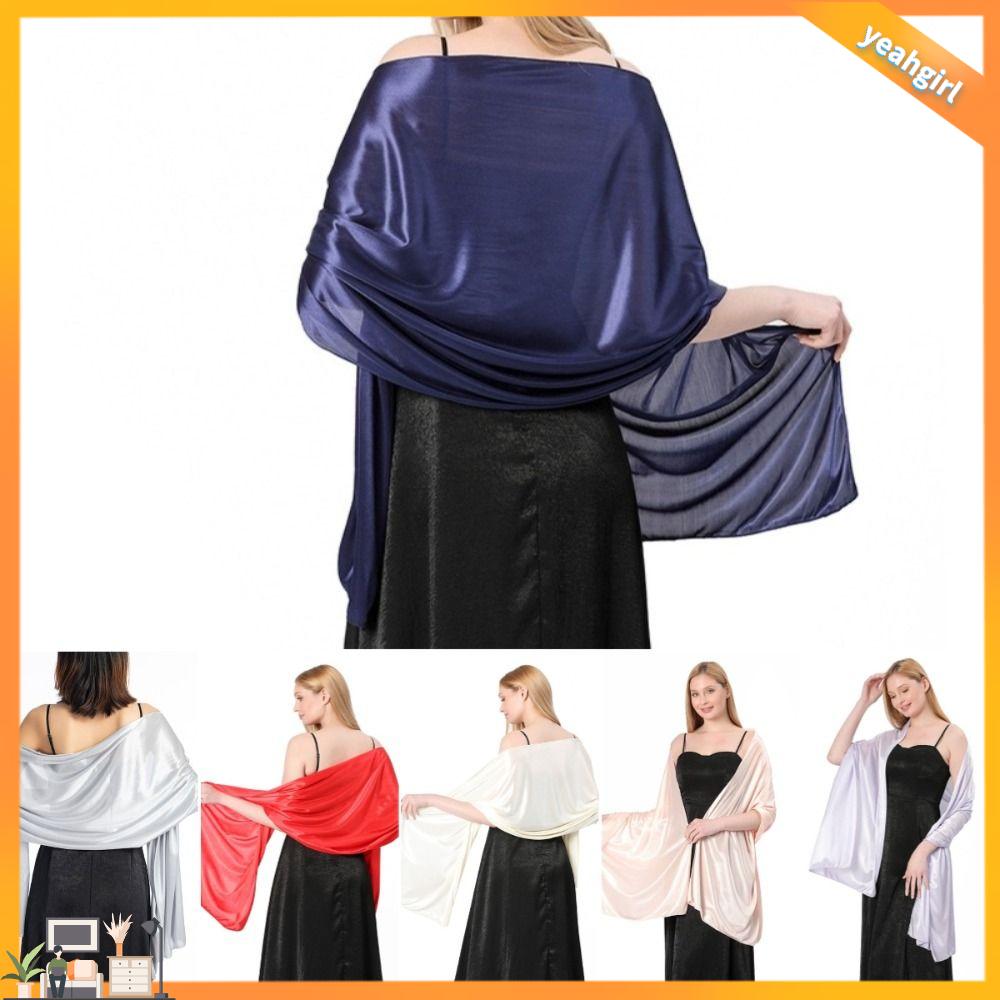 YEAHGIRL Bánh cuốn Khăn choàng nữ Mềm mại Áo choàng dự tiệc Phụ kiện thời trang Khăn trang trí Đám cưới