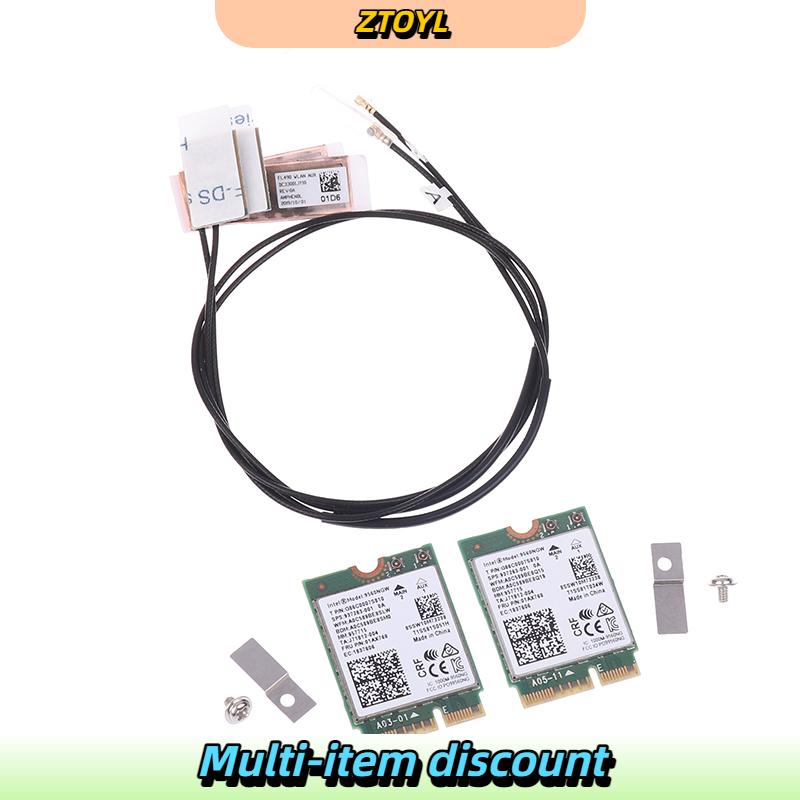 ZTOYL การ์ด 9560NGW + เสาอากาศ1733Mbps ไร้สาย AC 9560 Dual Band 2.4G 5G BT 5.0 802.11Ac M.2อะแดปเตอร์ไร้สาย9560NGW cnvi ราคา 95 บาท*ส่งฟรี