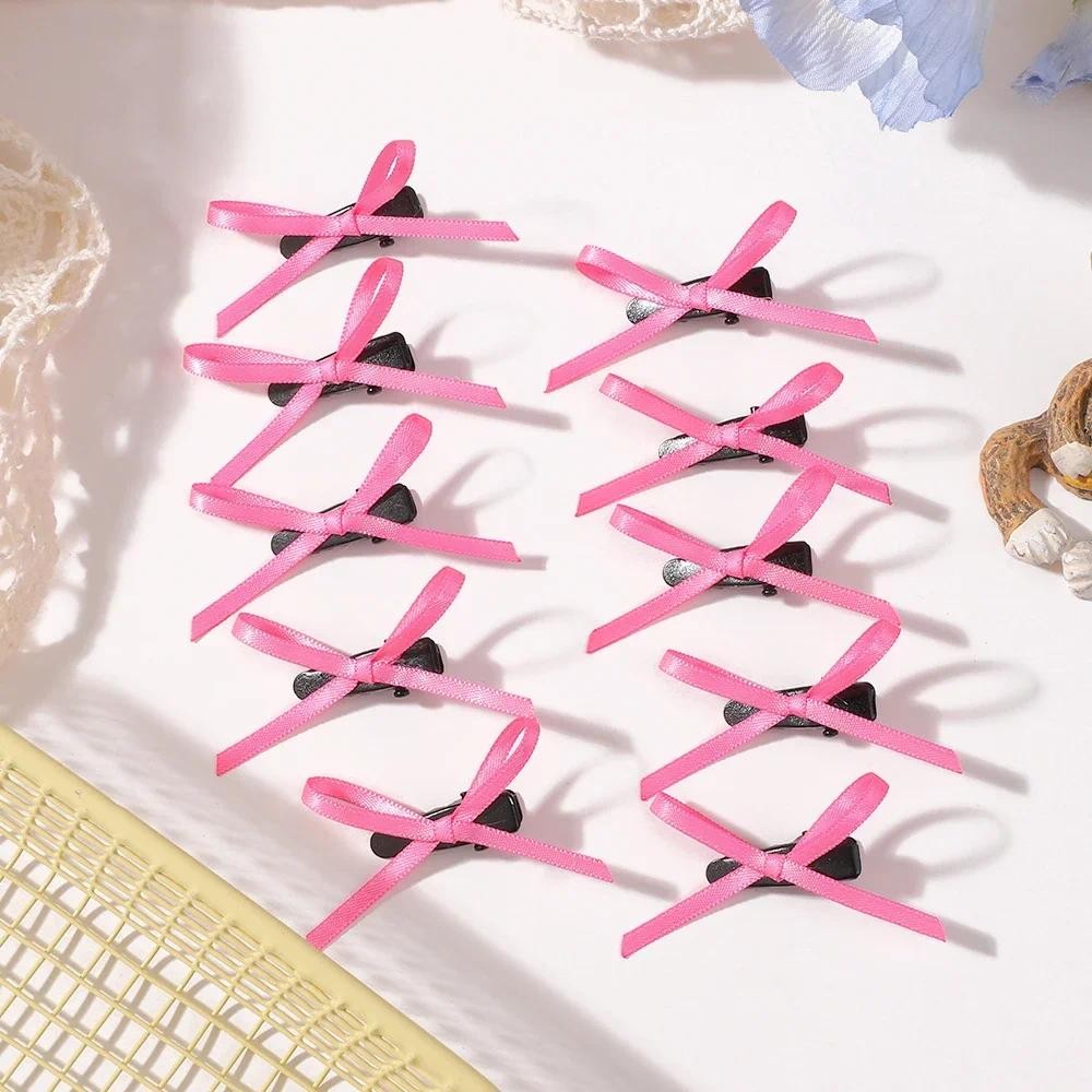 10 cái/lốc 2inch nơ cài tóc dễ thương Clip cô gái ăn mặc tóc mái kẹp tóc bên khá Ribbon hairgripes B