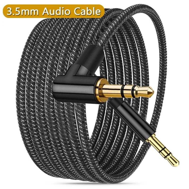 3/2/1.5/1/0.5cm khuỷu tay loa AUX cáp 3.5mm jack cáp truyền âm thanh cho xe Loa tai nghe Dây AUX Đực Với đực Hifi AUX Adapter