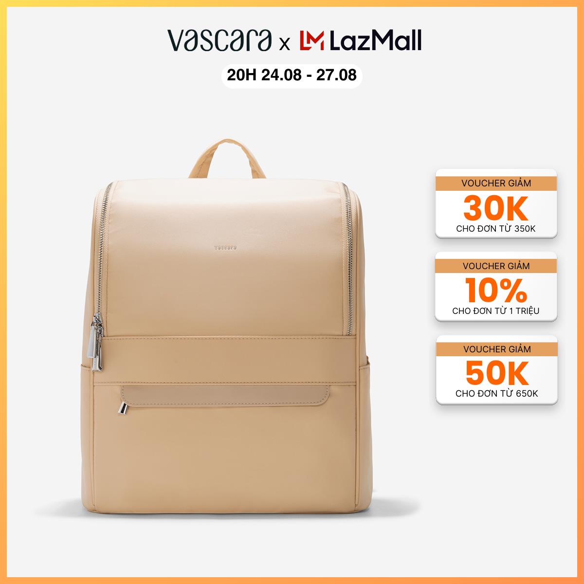 Vascara balo dù nhấn dây kéo kim loại - bac 0202