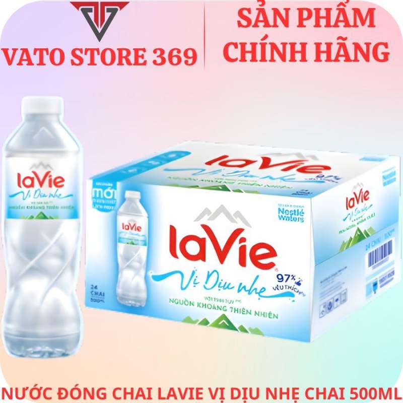 Nước khoáng thiên nhiên LAVIE vị dịu nhẹ chai 500ml