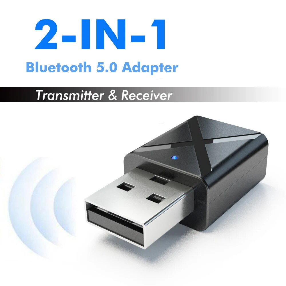 Mới 5.0 Bộ thu âm thanh Bluetooth máy phát mini 3.5mm AUX jack stereo Bluetooth Bộ phát tín hiệu cho TV PC USB xe hơi Bộ chuyển đổi không dây