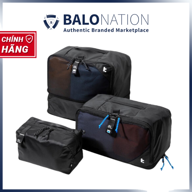 [CHÍNH HÃNG] Bộ 3 túi sắp xếp hành lý TOMTOC Packing Cube Light T02 - Kháng nước, khử mùi, phân loại quần áo, phụ kiện