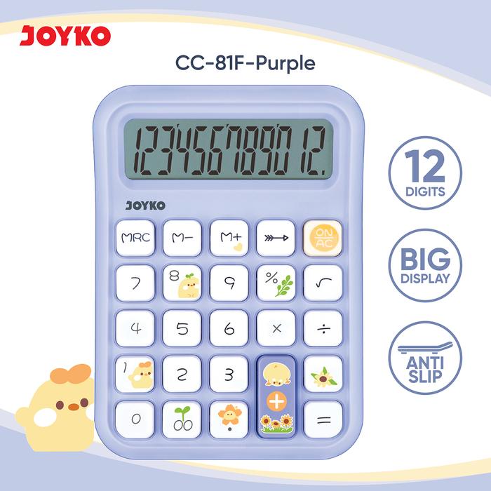 Kalkulator AESTHETIC JOYKO CC 81F - Calculator Pastel Tombol Karakter Lucu Imut