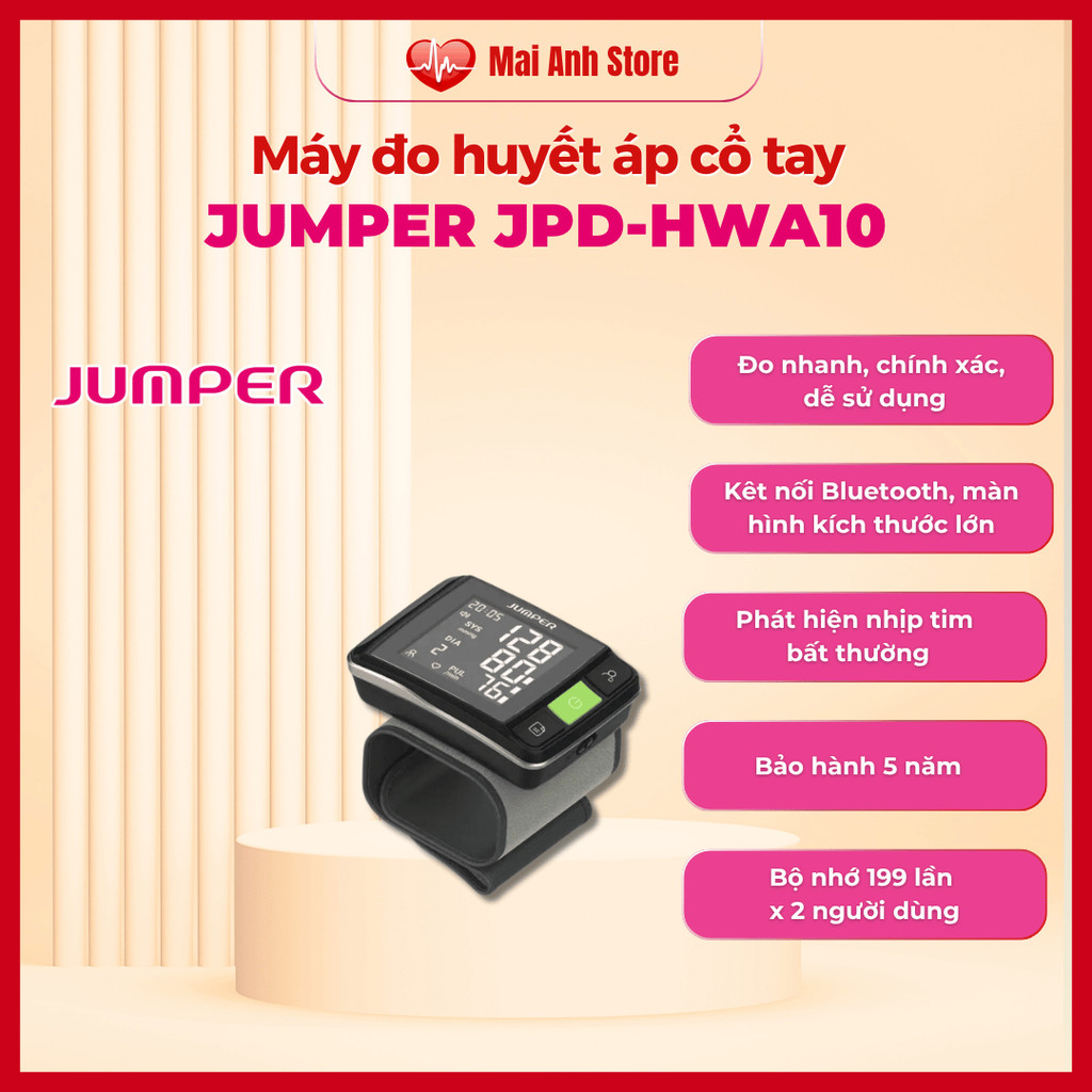 Máy đo huyết áp cổ tay Jumper JPD-HWA10 – Nhỏ gọn, chính xác, dễ sử dụng!