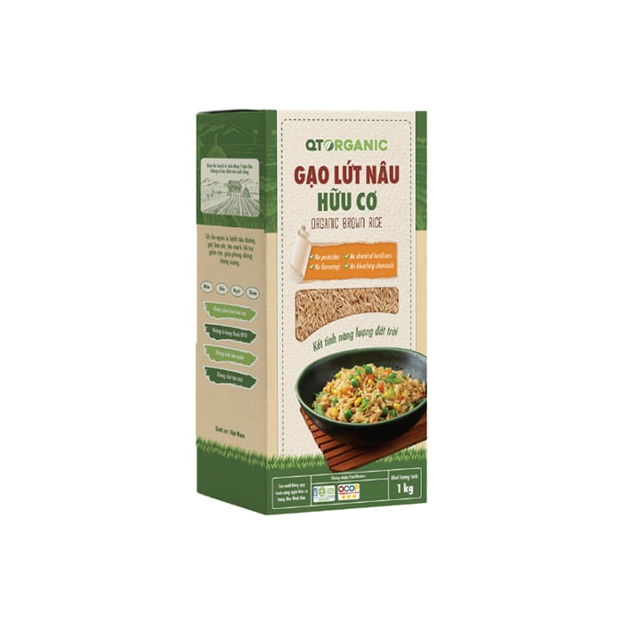 Gạo Lứt Hữu Cơ Qt Hộp 1Kg
