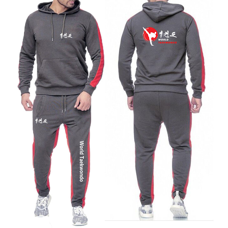 2023 Người Đàn Ông In New WTF Thế Giới Taekwondo Liên Đoàn Mùa Thu Hoodies Mồ Hước Thiết Lập Haruku 