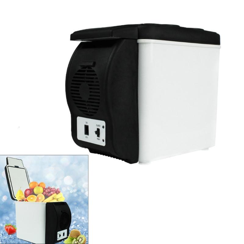 Ví kép 6L Tự Động Tủ Lạnh 12V Xách Tay Tươi Sưởi Ấm Hệ Thống Tủ lạnh mini Với đai đeo xách đồ Abs Cho xe tải thuyền