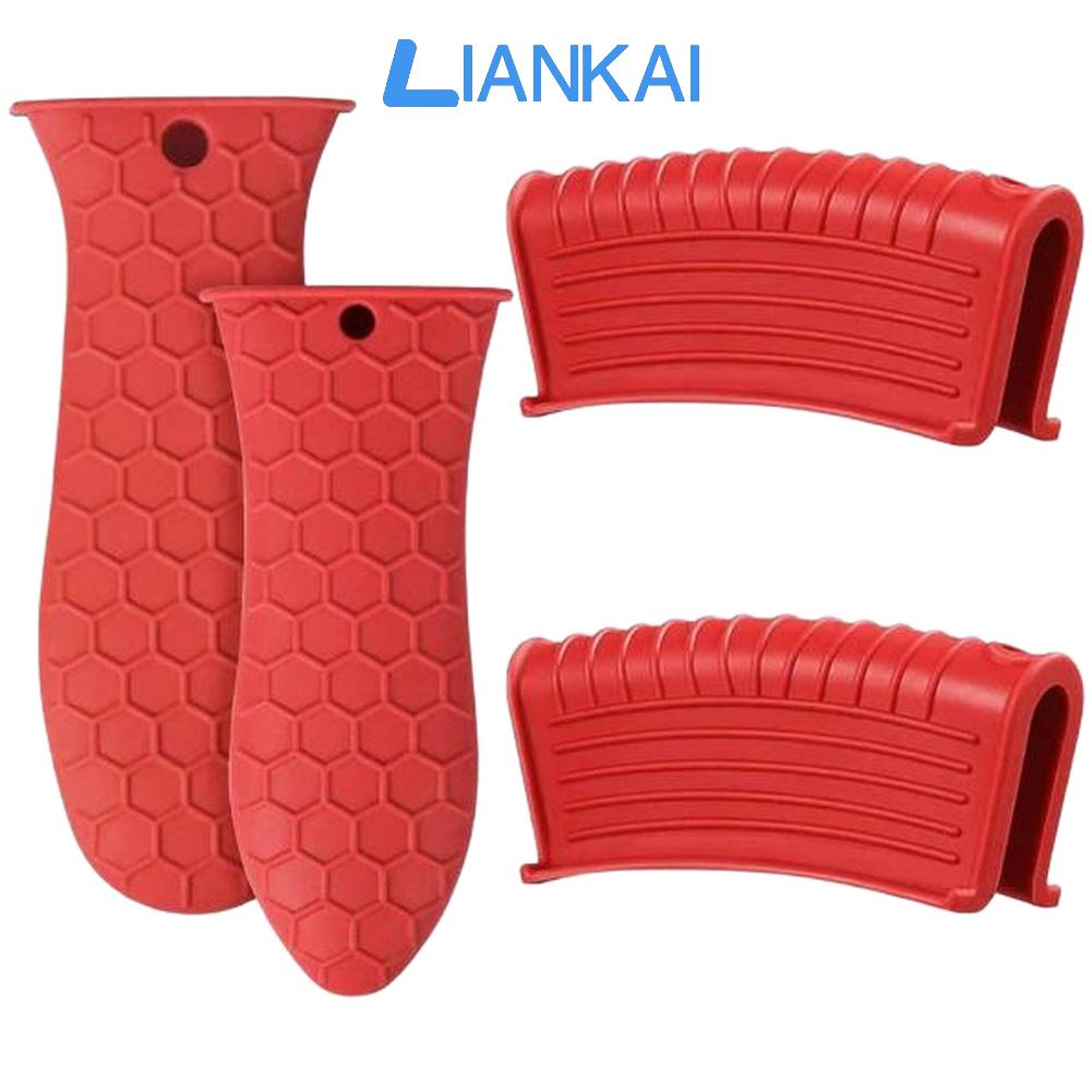 Liankai silicon chịu nhiệt Silicone potholder nồi ống bọc tay cầm phụ kiện nhà bếp