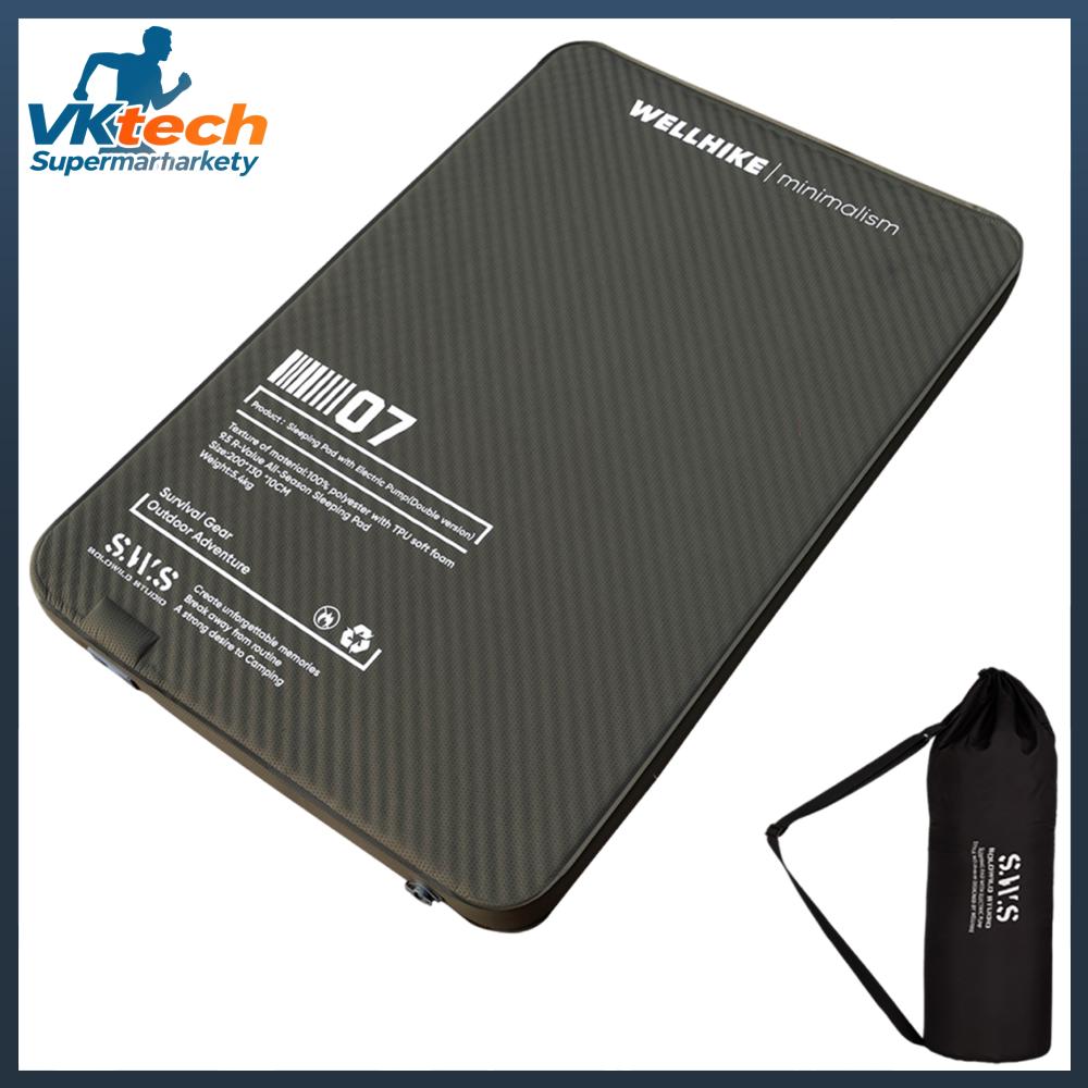 Double Inflatable Sleeping Mat พร้อมปั๊มในตัวแบบพกพา Camping Inflating Pad สำหรับ Backpacking เดินป่าท่องเที่ยวเต็นท์ ราคา 5,821 บาท*ส่งฟรี