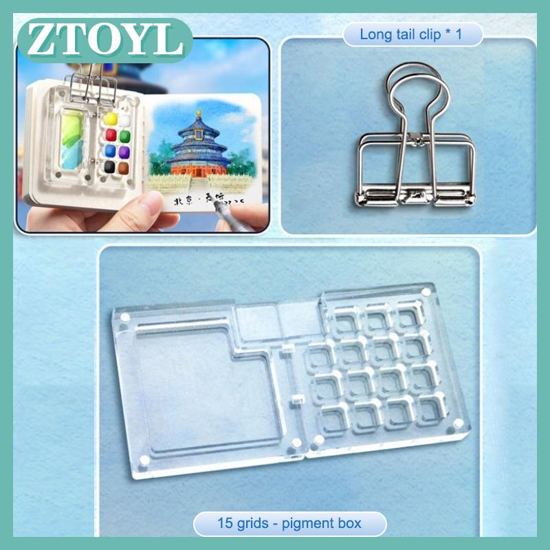 ZTOYL Travel Watercolour Paint Palette Set Mini Pocket Artist Watercolor Paint Palette Travel Sets For Painters Artists Students